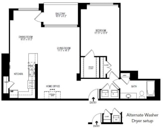 Floor Plan  the floor plan for the apartment