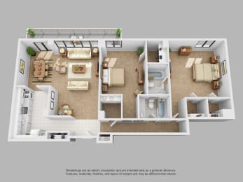 Floor Plan  Luxury 2 Bedroom Crystal City Arlington VA Apartment Rentals