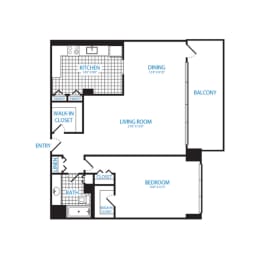 Floor Plan  Spacious 1-bedroom, 1-bath in National Landing