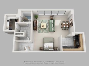 Floor Plan  Studio Apartments in Crystal City Arlington VA