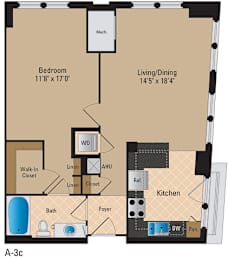 Floor Plan  Renovated Apartments for Rent in Pentagon City Arlington VA