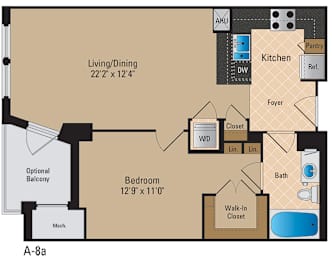 Floor Plan  Renovated Apartments for Rent in Pentagon City Arlington VA