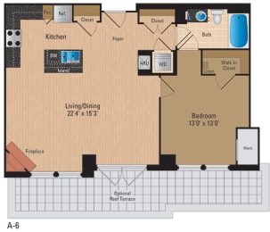 Floor Plan  Renovated Apartments for Rent in Pentagon City Arlington VA