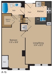 Floor Plan  Renovated Apartments for Rent in Pentagon City Arlington VA