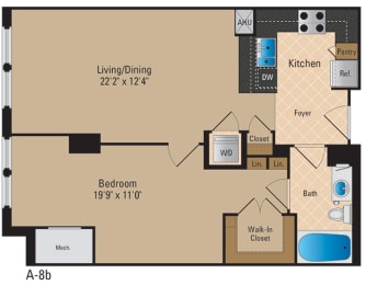 Floor Plan  Renovated Apartments for Rent in Pentagon City Arlington VA
