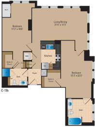 Floor Plan  Renovated Apartments for Rent in Pentagon City Arlington VA