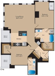 Floor Plan  Renovated Apartments for Rent in Pentagon City Arlington VA