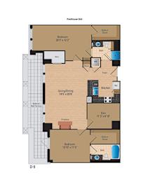 Floor Plan  Renovated Apartments for Rent in Pentagon City Arlington VA