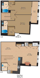 Floor Plan  Renovated Apartments for Rent in Pentagon City Arlington VA