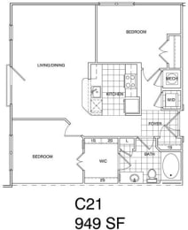 Floor Plan  Modern 2 Bedroom Herndon Virginia Apartments