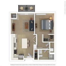  Floor Plan A1 1 bedroom H