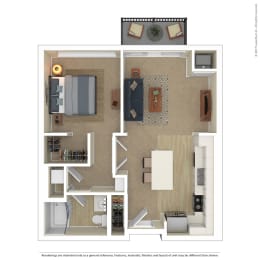  Floor Plan A2 1 bedroom H