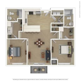  Floor Plan 2 Bedroom N