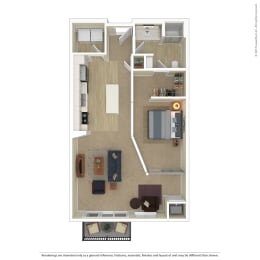  Floor Plan B1 1 bedroom H