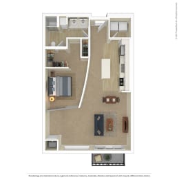  Floor Plan C1 1 bedroom H