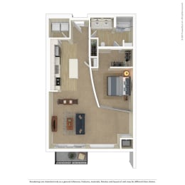  Floor Plan C2 1 bedroom H