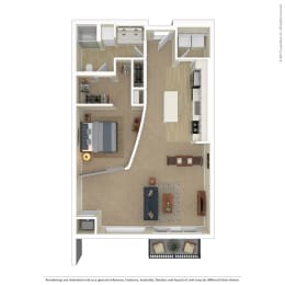  Floor Plan C3 1 bedroom H