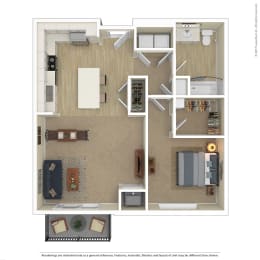  Floor Plan C 1 Bedroom C