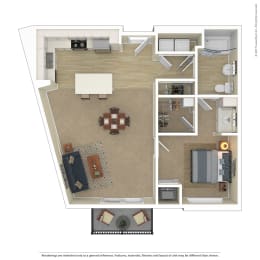  Floor Plan J 1 Bedroom C