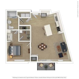  Floor Plan K 1 Bedroom C