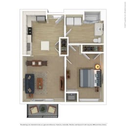  Floor Plan W 1 Bedroom C