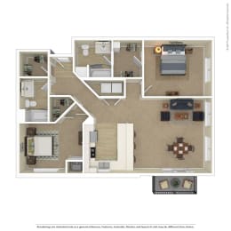  Floor Plan V 2 Bedroom C