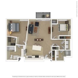  Floor Plan D 2 bedroom H