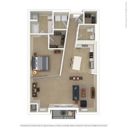  Floor Plan K 1 bedroom H