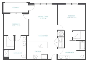 Rouge Floor Plan at Residence at Tailrace Marina, North Carolina, 28120
