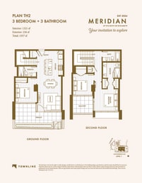 floor plans of the third and fourth floors of a bedroom apartment