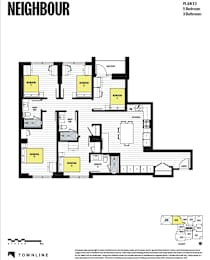 A floor plan for a property at TOWNLINE shows a 5 Bedroom, 3 Bathroom layout.