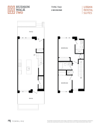 floor plan of the 2 bedroom apartment