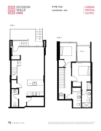 a floor plan for a two bedroom unit with two bathrooms and a balcony