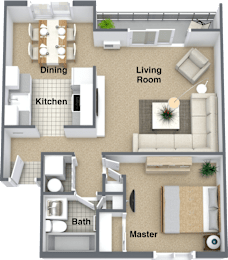 Floor Plan  Lyons Court 1B/1B