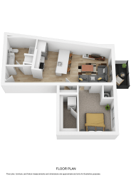 Floor Plan  a conceptual rendering of a 3 bedroom house with a floor plan