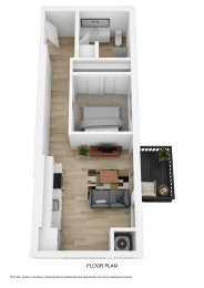 Floor Plan  a 3d rendering of the upstairs floor plan of a house