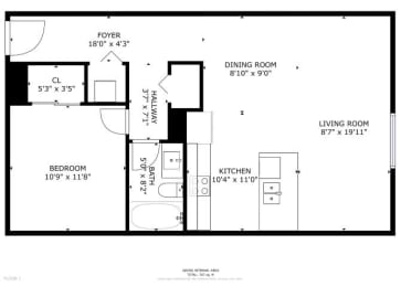 206 Floor Plan at Greeley Lofts, St. Louis