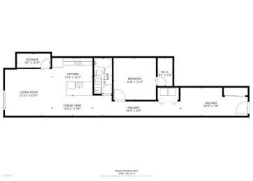 209 Floor Plan at Greeley Lofts, St. Louis, MO, 63102