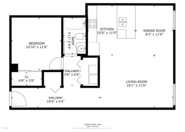 305 Floor Plan at Greeley Lofts, St. Louis, 63102