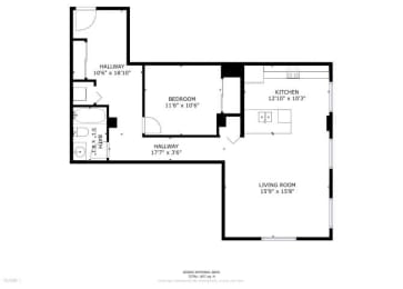 403 Floor Plan at Greeley Lofts, St. Louis, 63102