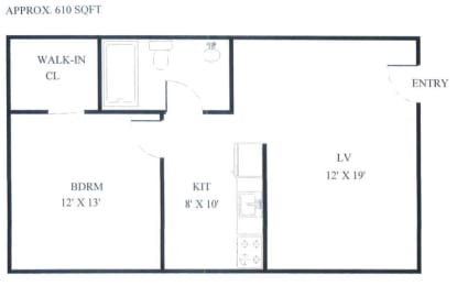  Floor Plan One Bedroom