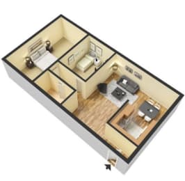  Floor Plan Two Bedroom (Gardens)