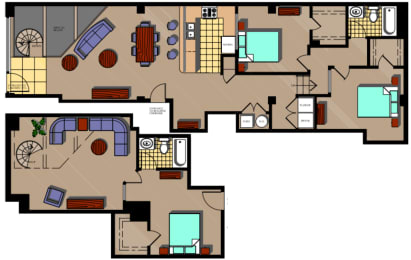 the layout of a floor plan of a house