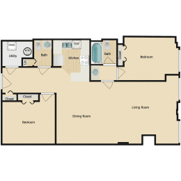 the loft floor plan  the paramount 353 sq ft