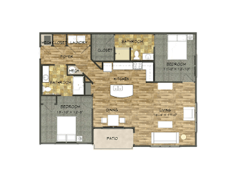 2 Bed 2 Bath B apartment at The Residences at Akita Lane, Canal Winchester