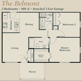 Belmont Floorplan at Abbie Cove, Canal Winchester, OH, 43110