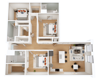  Floor Plan 3 Bed 3 Bath