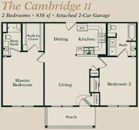 Cambridge 2 Floorplan1 at Abbie Cove, Canal Winchester, 43110