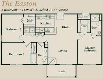 Easton Floorplan at Abbie Cove, Canal Winchester, OH, 43110