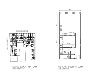 a floor plan of a house with two different plans